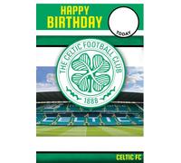 Danilo Promotions Limited Personalised Celtic FC Birthday Card, Any Age Celtic Football Card, Any Name Celtic Birthday Greeting Card, Celtic FC Birthday Cards,Multi,9 x 6 inch