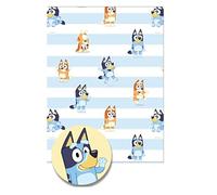 Pack of 2 Bluey Wrap Sheet and Tags - Blue