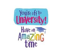 Danilo Promotions Ltd Card, You're Off to University, Multi-Colour, 22.86 x 12.7 cm