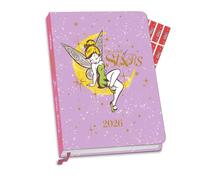 Danilo Promotions LTD Disney Tinkerbell Diary 2026 A6 Diary Calendar with Free Organising Stickers Included