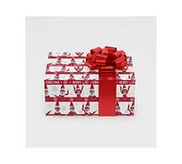 Danilo Promotions LTD Elf On The Shelf Christmas Wrapping Paper for Presents Elf on the Shelf - 4 Sheets and 4 Tags