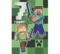 Danilo Promotions Ltd Minecraft 7th Birthday Card with Sticker Sheet