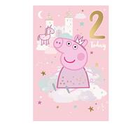 Danilo Promotions Ltd Official Peppa Pig Age 2 Birthday Card, Princess Peppa Pig Card mutliple colours PG057,Multi,210 x 290 mm