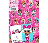 Danilo Promotions LTD Officially Licensed L.O.L Surprise Wrapping Paper, 2 Sheets & 2 Tags