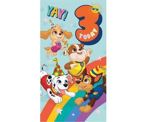 Danilo Promotions Ltd Paw Patrol Official Birthday Card, 3 Today, Age Three, Multiple Colours, PA062