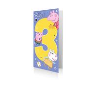 Danilo Promotions LTD Peppa Pig Age 3 Birthday Card, 9 x 5