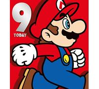 Danilo Promotions LTD Super Mario 9th Birthday Card, Childrens Birthday Card For 9th Birthday Celebration, Super Mario Card For Kids, Officially Licensed Birthday Card,Multi,7 x 6