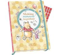 Danilo Promotions LTD Winnie the Pooh 2025 Diary A5 Sketchbook Disney Calendar with Free Organisational Stickers Included