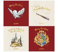 Danilo Promotions Official Harry Potter Box Christmas Cards Pack, 20 Cards/ 4 Designs, Multi, HPXB1