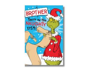 Danilo Promotions Official The Grinch Christmas Card - Brother Christmas Card, Multicolour