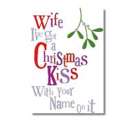 Danilo Promotions Official Wife I've Got a Christmas Kiss Brightside Christmas Card, Multi, BRX22