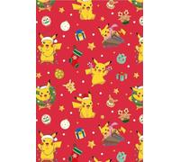 Danilo Promotions Pokemon Wrapping Paper, 4 Sheet 4 Tag Pokemon Wrap, Christmas Pokemon Wrap Sheets, Multi