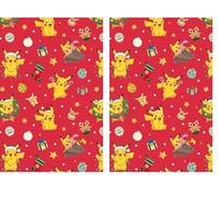 Danilo Promotions Pokemon Wrapping Paper - 4 Sheets, 4 Tags, Christmas Wrap, Multi (Pack of 2)