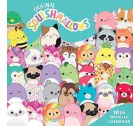 Danilo Squishmallows 2024 Calendar, Month To View Square Wall Calendar, Official Product