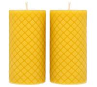 Danilovo 100% Pure Beeswax Candles - Premium Quality, Luxury Accessory for Cozy Home - Sustainable, Natural Beeswax Scent, 5x10cm, 20 Hour Burn Time - 2 Piece Candle Set