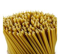 Danilovo Pure Beeswax Candles - Honey-Scented, Decorative Thin Taper Candles - Ideal for Birthday Decoration or Church Prayers - Drip Free, Tall & Smokeless Pack of 300 pcs, 18,5 cm x 6,1 mm