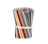 Danilovo Pure Beeswax Candles - No-Drip, Smoke-Less, Tall, Thin Taper Candles - Decorative Candles for Church Prayer, Decor or Birthday Candles - Honey Scented - 16,5 cm (4 Pastel Colours, 200 pcs)