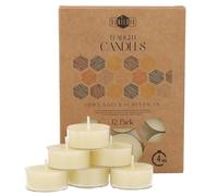 Danilovo Pure Beeswax Tealight Candles w/Cotton Wicks - Pack of 12 4-Hour Burning Time Votive Candles Crafted by Recycled Plastic