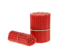 Danilovo Thin Taper Beeswax Candles - Honey-Scented, Decorative Candles Ideal for Birthday Decoration or Church Prayers - Red Drip Free, Tall & Smokeless Pack of 100 pcs, 16,5 x 0,57 cm