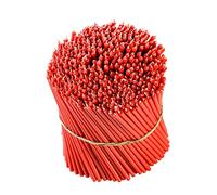 Danilovo Thin Taper Beeswax Candles - Honey-Scented, Decorative Candles Ideal for Birthday Decoration or Church Prayers - Red Drip Free, Tall & Smokeless Pack of 50 pcs, 16 x 0,54 cm