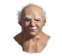 danio Halloween Masks Latex Men and Women Scary Old Man Masks, Wrinkled Wig Old Man Mask, for Halloween, Easter, Christmas, Events, School Shows