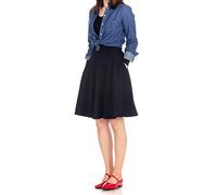 Dani's Choice Tidy Women's Cotton Blend High Waist Aline Full Flared Circle Skater Knee Length Skirt