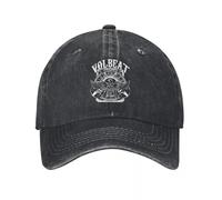Danish Baseball Cap V-Volbeat Classic Unisex Denim Washed Washed Rock Band Outdoor All Seasons Adjustable Cool Hats