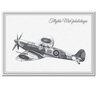 Danish Birthday card - Tillykke Med fødselsdagen - Happy Birthday card Danish language - Premium Quality cards - Exclusive Unique design - Fine Art Spifire - Send to friend in Denmark