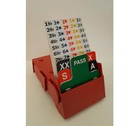 Danish Bridge Supply SuperBridgeBox Red Plastic Auction Cards (Pack of 4)