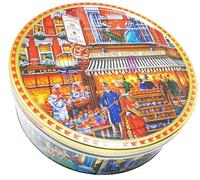 Danish Butter & Chocolate Chip Cookies Assortment 400g in Embossed Baker Shop on Portobello Road London W11 Tin Design - Biscuits Gift Set