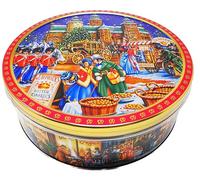 Danish Butter & Chocolate Chip Cookies Assortment 400g in Embossed ROYAL CASTLE Christmas Biscuit Tin - Biscuits Gift Set