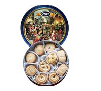 Danish Butter Cookies - Danish Butter Cookies in Festive Christmas Design Reusable Tin - 454g (16 Ounce) - Great Gift (Christmas Market)