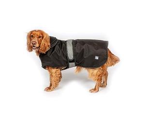 Danish Design 2 in 1 Ultimate Dog Coat 28in / 70cm Black - Removable Fleece Lining, Waterproof, Reflective