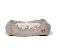 Danish Design Arctic Grey Faux Fur and Faux Suede Removable Mattress Dog/Puppy Snuggle Bed 18 Inch 45 cm