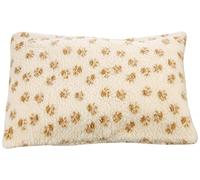 Danish Design Beige Pawprint Kumfy Kradle Cat/Kitten Machine Washable Sherpa Fleece Radiator Bed Cover