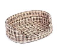 Danish Design Classic Check Removable Mattress Velcro Fastenings Traditional Basket Dog/Puppy Slumber Bed 40 Inch 101cm