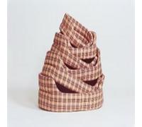 Danish Design Classic Check Slumber Dog Bed - Cream - 68cm