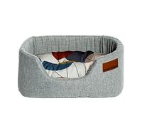 Danish Design Colour Block Hypoallergenic Silver Sustainable Lux Slumber Dog/Puppy Bed 30 Inch