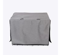 Danish Design Dog Crate Cover - Blackout Lined, Roll-Down Doors - Grey - Medium