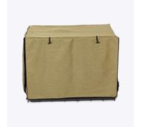 Danish Design Dog Crate Cover - Blackout Lined, Roll-Down Doors - Olive - XXL
