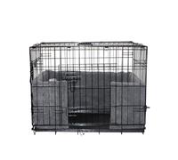 Danish Design Dog Crate Bumper - Sherpa Fleece, Ecoflex Recycled Filling - Grey - Large