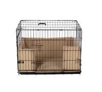 Danish Design Dog Crate Bumper - Sherpa Fleece, Ecoflex Recycled Filling - Oatmeal - Medium