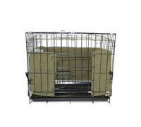Danish Design Dog Crate Bumper - Sherpa Fleece, Ecoflex Recycled Filling - Olive - Medium