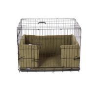 Danish Design Dog Crate Bumper - Sherpa Fleece, Ecoflex Recycled Filling - Olive - XXL