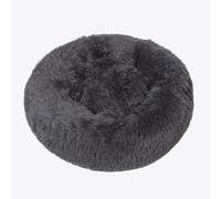 Danish Design Essentials Fluffy Donut Dog Bed, Charcoal Medium 50cm - Snug and Fluffy Soft Pet Bed, Machine Washable