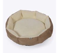 Danish Essentials Quilted Dog Bed - Beige - Small