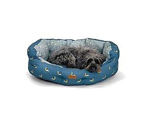 Danish Design FatFace Flying Birds Blue/Teal Super Soft Deluxe Pet Dog/Puppy Sustainable Bed 30 Inch