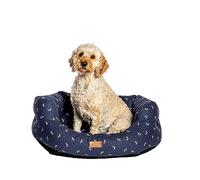 Danish Design FatFace Spotty Bees Navy Extra Deep Filled Stain Resistant Sustainable Deluxe Slumber Dog/Puppy Bed 35 Inch 89 cm