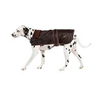 Danish Design FatFace Sussex Brown Waxed Cotton Orange Check Lining Naturally Water Resistant Dog/Puppy Coat 50 cm