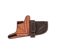Danish Design FatFace Sussex Brown Waxed Cotton Orange Check Lining Naturally Water Resistant Dog/Puppy Coat 50 cm